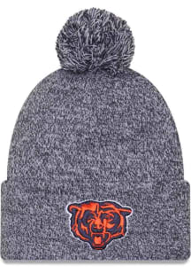New Era Chicago Bears Navy Blue Marled jr Cuff Pom Youth Knit Hat