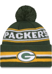 New Era Green Bay Packers Green Classic Cuff Pom Mens Knit Hat