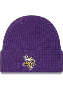 New Era Minnesota Vikings Waffle Cuff Baby Knit Hat - Purple