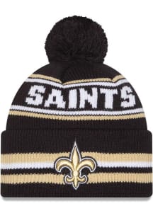 New Era New Orleans Saints Black Classic Cuff Pom Mens Knit Hat