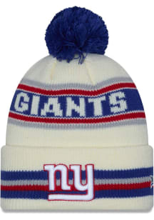 New Era New York Giants White Classic Jr Cuff Pom Youth Knit Hat