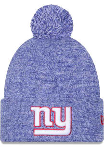 New Era New York Giants Blue Marled jr Cuff Pom Youth Knit Hat