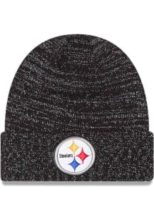 New Era Pittsburgh Steelers Black Reflective Cuff Mens Knit Hat