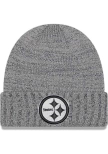 New Era Pittsburgh Steelers Grey Reflective Cuff Mens Knit Hat