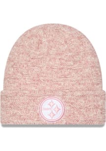 New Era Pittsburgh Steelers Pink Metallic Cuff Womens Knit Hat