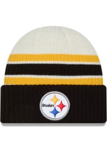 New Era Pittsburgh Steelers Black Vintage Cuff Mens Knit Hat