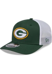 New Era Green Bay Packers Stretch Snap Cotton Trucker 9SEVENTY Adjustable Hat - Green
