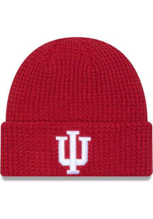 New Era Indiana Hoosiers Jr Waffle Cuff Baby Knit Hat - Cardinal