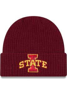 New Era Iowa State Cyclones Jr Waffle Cuff Baby Knit Hat - Cardinal