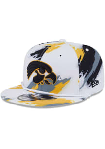 New Era Iowa Hawkeyes White Paint 9FIFTY Mens Snapback Hat