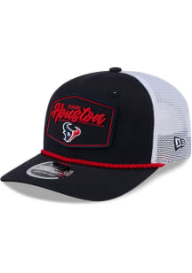 New Era Houston Texans 9SEVENTY Stretch Snap Cotton Trucker Patch Adjustable Hat - Navy Blue