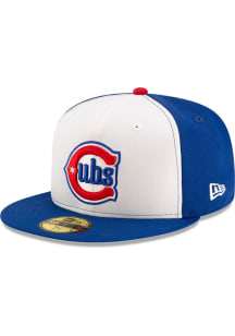 New Era Chicago Cubs Mens White 2025 Alt Authentic Collection 59FIFTY Fitted Hat