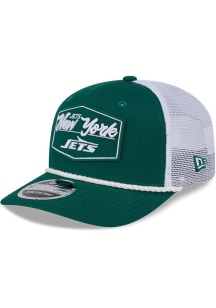 New Era New York Jets 9SEVENTY Stretch Snap Cotton Trucker Patch Adjustable Hat - Green