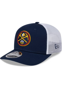New Era Denver Nuggets 9SEVENTY Stretch Snap Cotton Trucker Adjustable Hat - Navy Blue