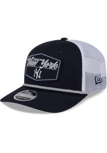 New Era New York Yankees 9SEVENTY Stretch Snap Cotton Trucker Patch Adjustable Hat - Navy Blue
