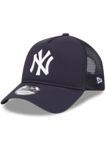 New Era New York Yankees 9FORTY A-Frame Foam Trucker Adjustable Hat - Navy Blue