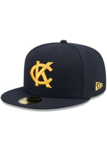 New Era Kansas City Monarchs Mens Navy Blue 2025 Turn Back The Clock 59FIFTY Fitted Hat