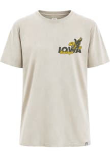 Summit Sportswear Iowa Hawkeyes Ivory Pigment Dyed Short Sleeve Fashion T Shirt