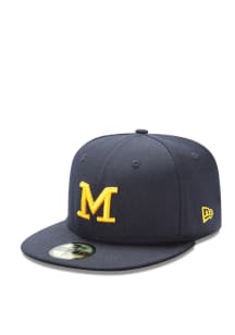 New Era Michigan Wolverines Mens Blue Basic 59FIFTY Classic Fitted Hat