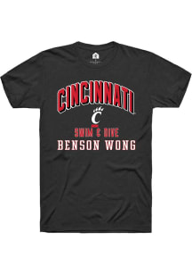 Benson Wong Cincinnati Bearcats Black NIL Arch Logo Short Sleeve Player T Shirt