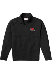 Miami RedHawks Mens Black Saranac Primary RedHawk Logo Long Sleeve Qtr Zip Pullover