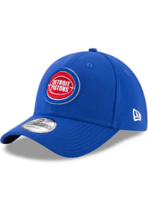 New Era Detroit Pistons Mens Blue Team Classic 39THIRTY Flex Hat