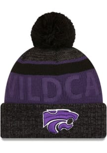 New Era K-State Wildcats Black Bossed Cuff Knit Mens Knit Hat