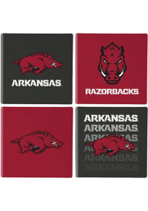 Arkansas Razorbacks 4Pk Coaster - Cardinal