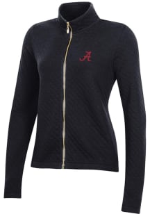 Gear for Sports Alabama Crimson Tide Womens Black Relaxed Quilted Long Sleeve Full Zip Jacket