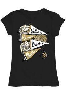 Vive La Fete UCF Knights Toddler Girls Black Lexie Short Sleeve T-Shirt