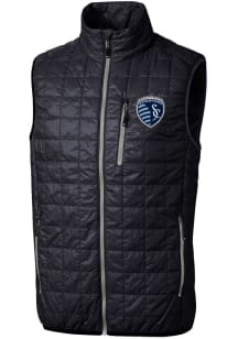Cutter and Buck Sporting Kansas City Big and Tall Navy Blue Rainier PrimaLoft Mens Vest