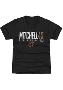 Donovan Mitchell Cleveland Cavaliers Youth Black Elite Wordmark Player Tee