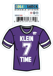 K-State Wildcats Klein Time Jersey Durable Stickers - Purple