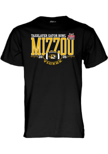 Blue 84 Missouri Tigers Black 2025 Gator Bowl Short Sleeve T Shirt