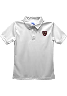 Vive La Fete Harvard Crimson Toddler White Team Short Sleeve Polo Shirt