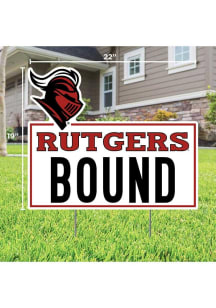 Rutgers Scarlet Knights School Bound Yard Sign - White