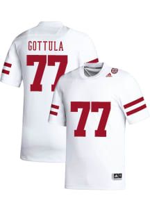Gunnar Gottula   Nebraska Cornhuskers White NIL Name And Number Football Jersey