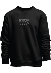 Texas Womens Black Texas Puff Paint Crew Sweatshirt