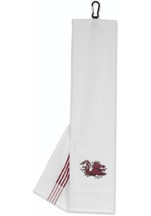 South Carolina Gamecocks 15x25 White Palm Beach Golf Towel