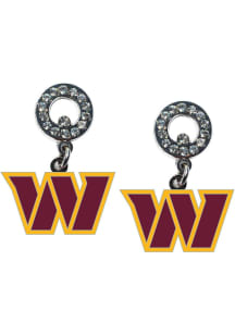 Washington Commanders Rhinestone Womens Earrings