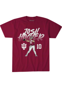 Josh Hoover Indiana Hoosiers Crimson NIL Name and Number Pose Short Sleeve Fashion Player T Shirt