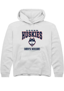 Summit Sportswear UConn Huskies Youth White Men's Soccer Long Sleeve Hoodie