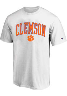 Clemson Tigers Mens White Arch Over Logo Big and Tall Long Sleeve T-Shirt