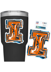 Illinois Fighting Illini Justin patten Main 3in Durable Stickers - Navy Blue