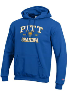 Champion Pitt Panthers Mens Blue Est. Date Grandpa Powerblend Long Sleeve Hoodie