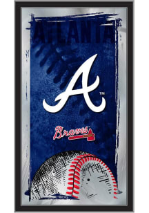 Atlanta Braves Baseball Hanging Back Bar Mirror