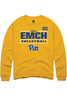 Abbey Emch Pitt Panthers Mens Gold NIL Stacked Box Player Crew