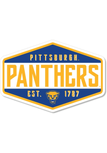 Pitt Panthers 3.5" Badge Rugged Stickers - Blue