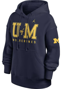 Nike Michigan Wolverines Womens Navy Blue Phoenix Hooded Sweatshirt