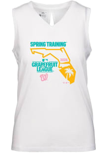 Levelwear Washington Nationals Womens White Paisley Bold Ball Spring Training Tank Top